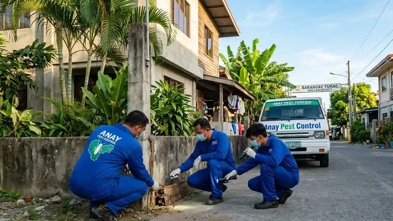 termite control in barangay turac conducting free inspection in a property